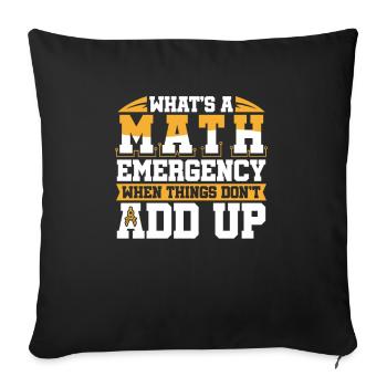 Mathe Mathematik Witzig Math Jeu de mots amusant - Housse de coussin décorative 45 x 45 cm - noir - Devant