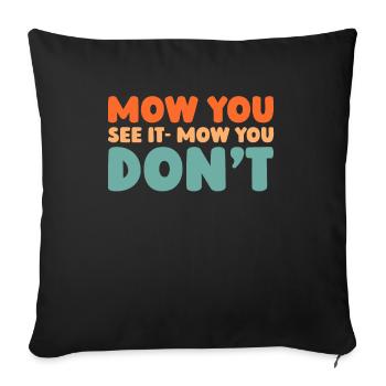 Lawn mower mowing - Sofa pillowcase 17,3'' x 17,3'' (45 x 45 cm) - black - Front