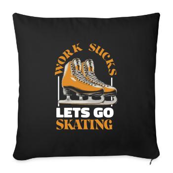 Figure skating figure skater - Sofa pillowcase 17,3'' x 17,3'' (45 x 45 cm) - black - Front