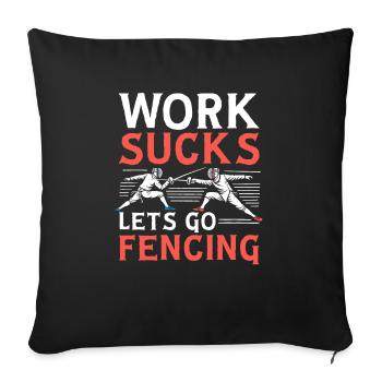 Escrimeurs d’escrime - Housse de coussin décorative 45 x 45 cm - noir - Devant