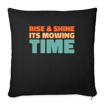 Lawn mower mowing - Sofa pillowcase 17,3'' x 17,3'' (45 x 45 cm) - black - Front