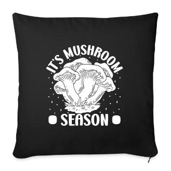 Morel Mushrooms Season Mushroom - Sofa pillowcase 17,3'' x 17,3'' (45 x 45 cm) - black - Front