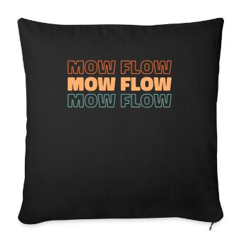 Lawn mower mowing - Sofa pillowcase 17,3'' x 17,3'' (45 x 45 cm) - black - Front