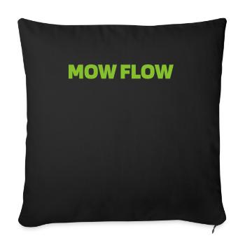 Lawn mower mowing - Sofa pillowcase 17,3'' x 17,3'' (45 x 45 cm) - black - Front