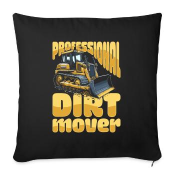 Bulldozer Planierraupe - Sofa pillowcase 17,3'' x 17,3'' (45 x 45 cm) - black - Front