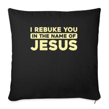 Christian Christianity - Sofa pillowcase 17,3'' x 17,3'' (45 x 45 cm) - black - Front