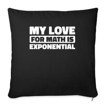Mathe Mathematik Math Funny Pun - Sofakissenbezug 45 x 45 cm - Schwarz - Vorne