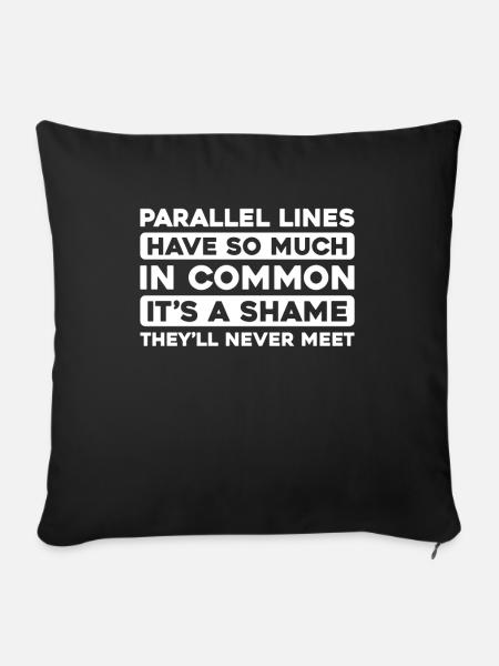 Mathe Mathematik Math Funny Pun - Sofakissenbezug 45 x 45 cm - Schwarz