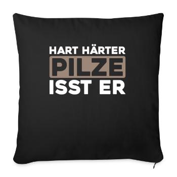 Mushroom Pickers Mushrooms - Sofa pillowcase 17,3'' x 17,3'' (45 x 45 cm) - black - Front