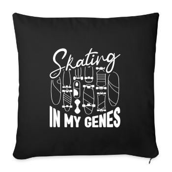 Skateboard Art For Boys Girls Men Skateboard Gifts - Sofa pillowcase 17,3'' x 17,3'' (45 x 45 cm) - black - Front
