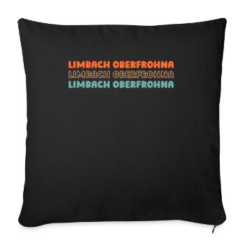German city Limbachoberfrohna, Saxony - Sofa pillowcase 17,3'' x 17,3'' (45 x 45 cm) - black - Front