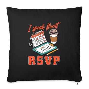 Event planner - Sofa pillowcase 17,3'' x 17,3'' (45 x 45 cm) - black - Front
