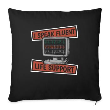 Intensive care nurse - Sofa pillowcase 17,3'' x 17,3'' (45 x 45 cm) - black - Front