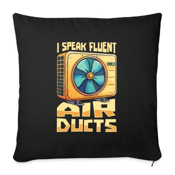 HVAC Technician - Sofa pillowcase 17,3'' x 17,3'' (45 x 45 cm) - black - Front