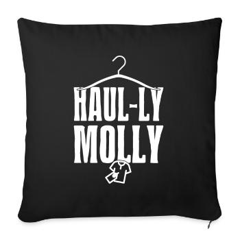 Thrift Shop Haul-ly Molly Love Thrifting - Sofa pillowcase 17,3'' x 17,3'' (45 x 45 cm) - black - Front
