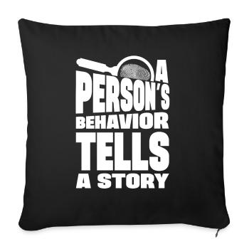Person ́s Tells Story Professional Forensic Gift - Sofa pillowcase 17,3'' x 17,3'' (45 x 45 cm) - black - Front