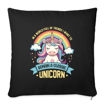 In a world full of trends, I want to remain a clas - Sofa pillowcase 17,3'' x 17,3'' (45 x 45 cm) - black - Front