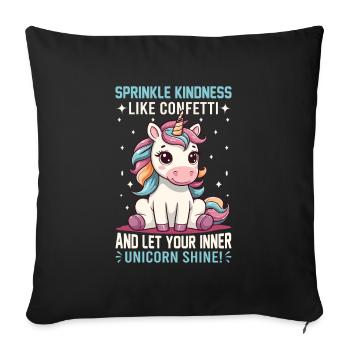 Saupoudrez la gentillesse comme des confettis et laissez votre intérieur - Housse de coussin décorative 45 x 45 cm - noir - Devant