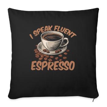 Barista - Sofa pillowcase 17,3'' x 17,3'' (45 x 45 cm) - black - Front