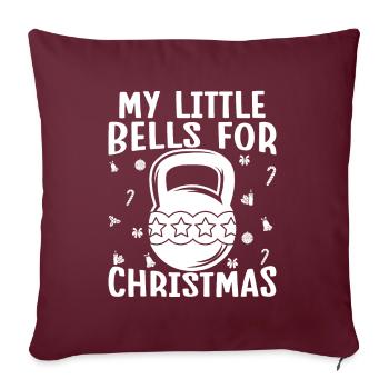 Gym Junkies My Little Bells For Christmas - Sofa pillowcase 17,3'' x 17,3'' (45 x 45 cm) - burgundy - Front