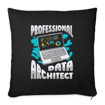 Database Architect - Sofa pillowcase 17,3'' x 17,3'' (45 x 45 cm) - black - Front