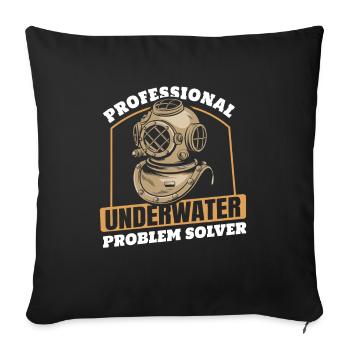 Commercial diver - Sofa pillowcase 17,3'' x 17,3'' (45 x 45 cm) - black - Front