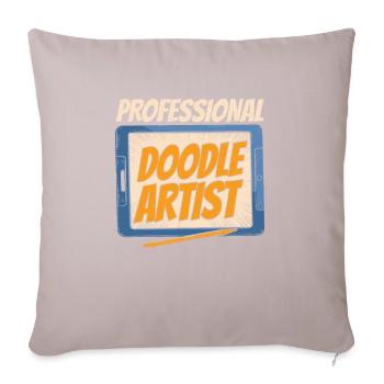 Dessinateur - Housse de coussin décorative 45 x 45 cm - taupe clair - Devant