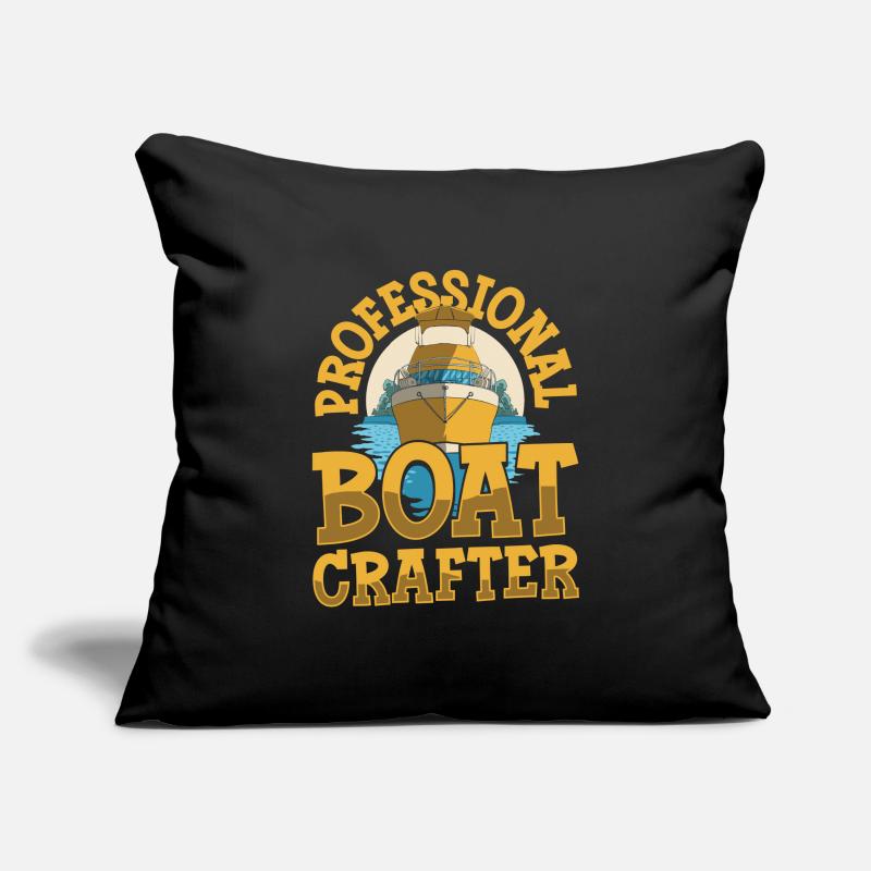 Constructeurs de bateaux Housse de coussin décorative 45 x 45 cm
