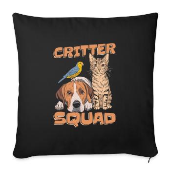 Tierpfleger Kader - Sofakissenbezug 45 x 45 cm - Schwarz - Vorne