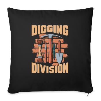 Archaeologist Team - Sofa pillowcase 17,3'' x 17,3'' (45 x 45 cm) - black - Front