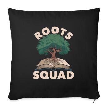 Généalogiste Kader - Housse de coussin décorative 45 x 45 cm - noir - Devant
