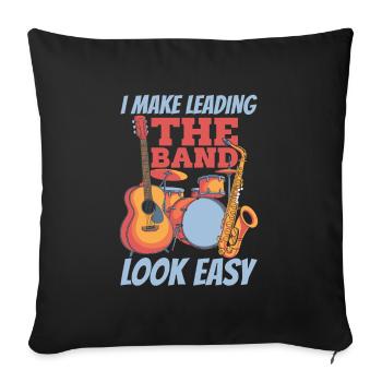 Band Director - Sofa pillowcase 17,3'' x 17,3'' (45 x 45 cm) - black - Front