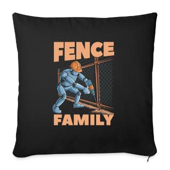 Fence Installer Team - Sofa pillowcase 17,3'' x 17,3'' (45 x 45 cm) - black - Front