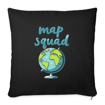 Geography Geographer Kader - Sofa pillowcase 17,3'' x 17,3'' (45 x 45 cm) - black - Front