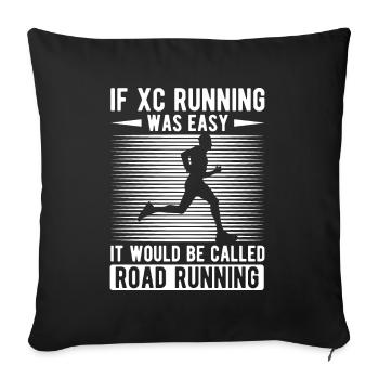 Cross Country Runner Design - XC Coach - Running - Sofa pillowcase 17,3'' x 17,3'' (45 x 45 cm) - black - Front
