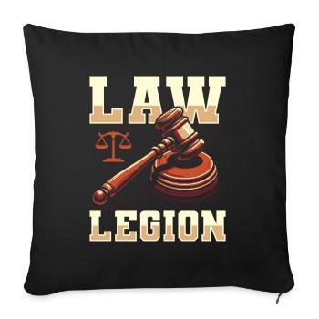 Équipe d’huissiers de justice - Housse de coussin décorative 45 x 45 cm - noir - Devant