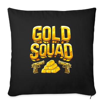 Escouade d’orfèvrerie - Housse de coussin décorative 45 x 45 cm - noir - Devant