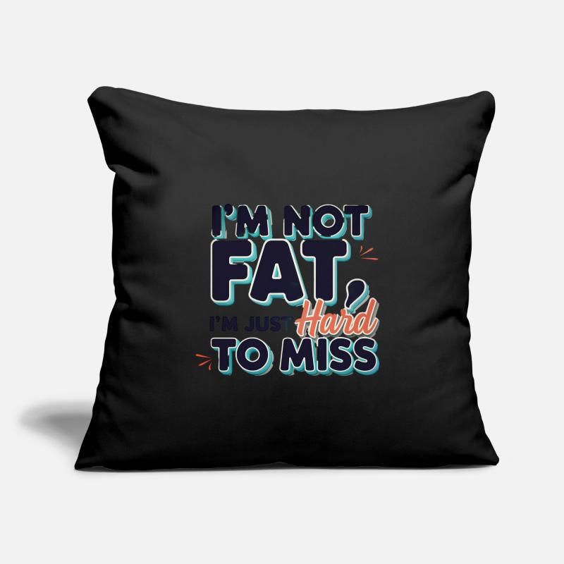 Je ne suis pas gros, difficile à manquer Housse de coussin décorative 45 x 45 cm