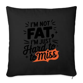 Je ne suis pas gros, difficile à manquer - Housse de coussin décorative 45 x 45 cm - noir - Devant