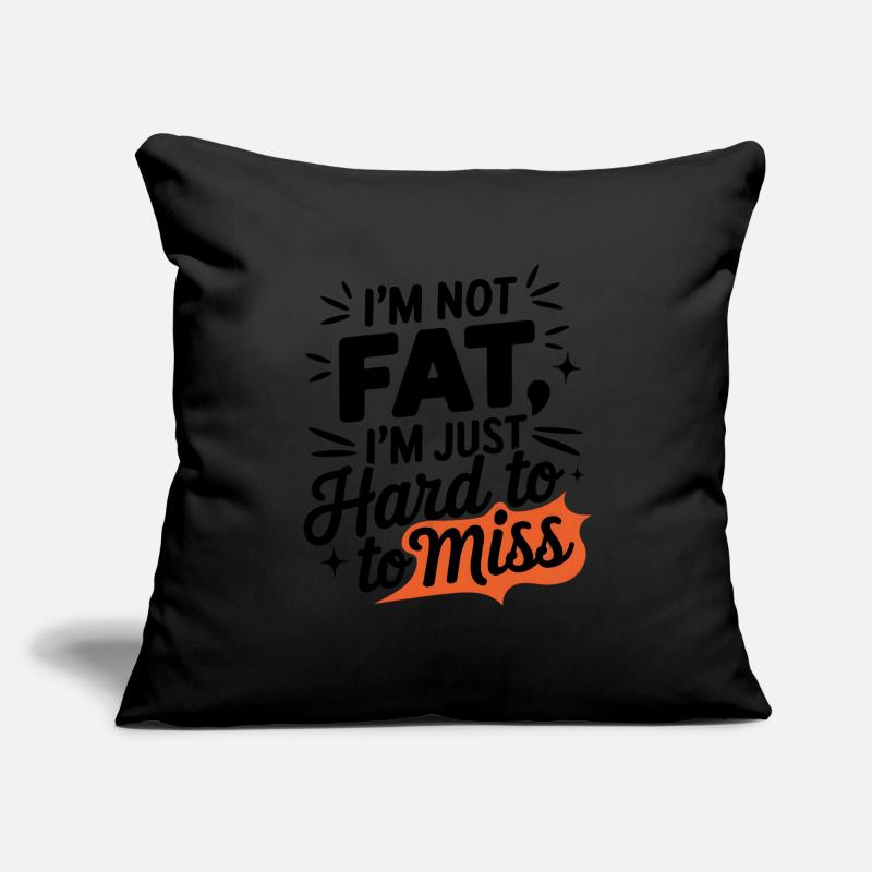Je ne suis pas gros, difficile à manquer Housse de coussin décorative 45 x 45 cm