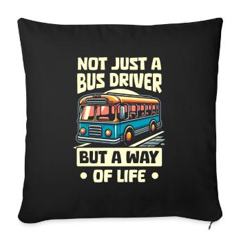 bus driver - Sofa pillowcase 17,3'' x 17,3'' (45 x 45 cm) - black - Front