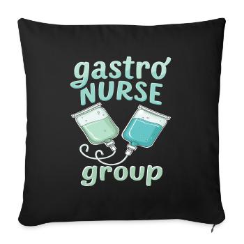 Infirmière de l’équipe de gastro-entérologie - Housse de coussin décorative 45 x 45 cm - noir - Devant