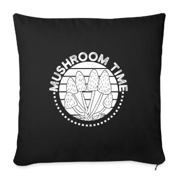 Morel Mushrooms Time Mushroom - Sofa pillowcase 17,3'' x 17,3'' (45 x 45 cm) - black - Front