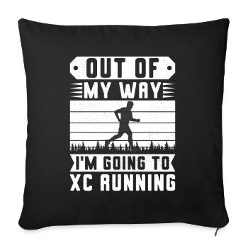 Cross Country Runner Design - XC Coach - Running - Sofa pillowcase 17,3'' x 17,3'' (45 x 45 cm) - black - Front
