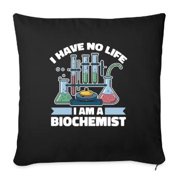 Biochimiste - Housse de coussin décorative 45 x 45 cm - noir - Devant