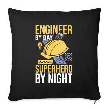 Engineer - Sofa pillowcase 17,3'' x 17,3'' (45 x 45 cm) - black - Front