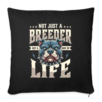 Éleveur - Housse de coussin décorative 45 x 45 cm - noir - Devant