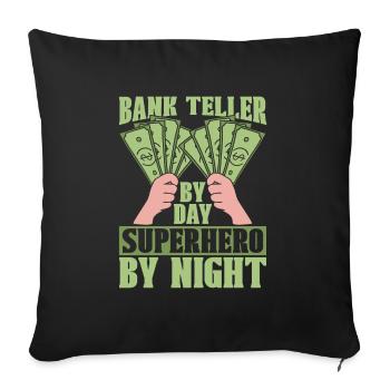 Bank employee - Sofa pillowcase 17,3'' x 17,3'' (45 x 45 cm) - black - Front