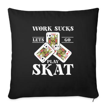 Skat - Housse de coussin décorative 45 x 45 cm - noir - Devant