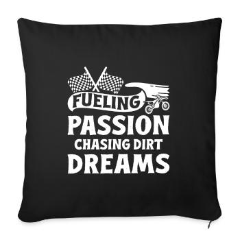 Dirtbike Rider Passion Chasing MX Motocross - Sofa pillowcase 17,3'' x 17,3'' (45 x 45 cm) - black - Front